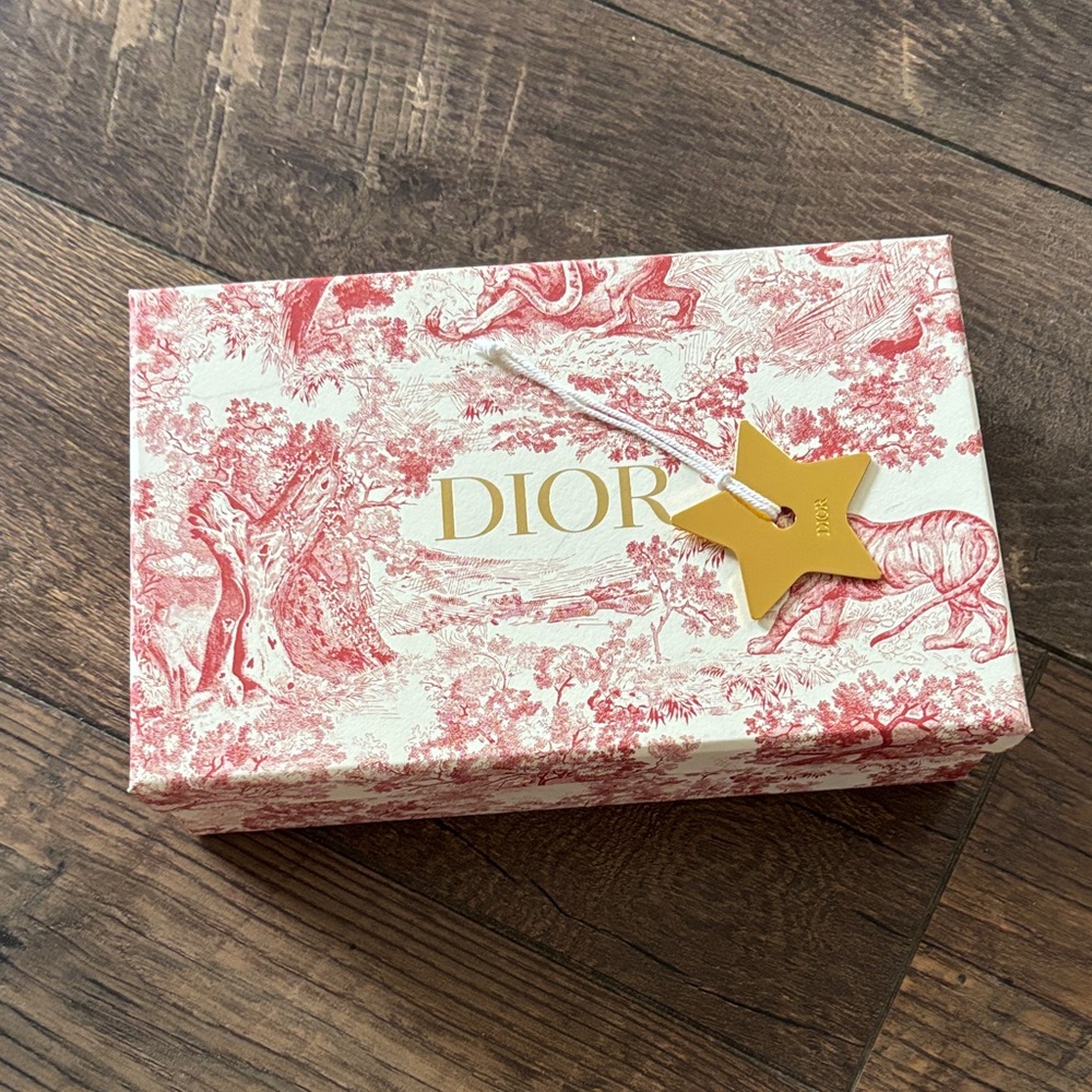 Dior Pink Toile Gift Box with Gold Star Tag